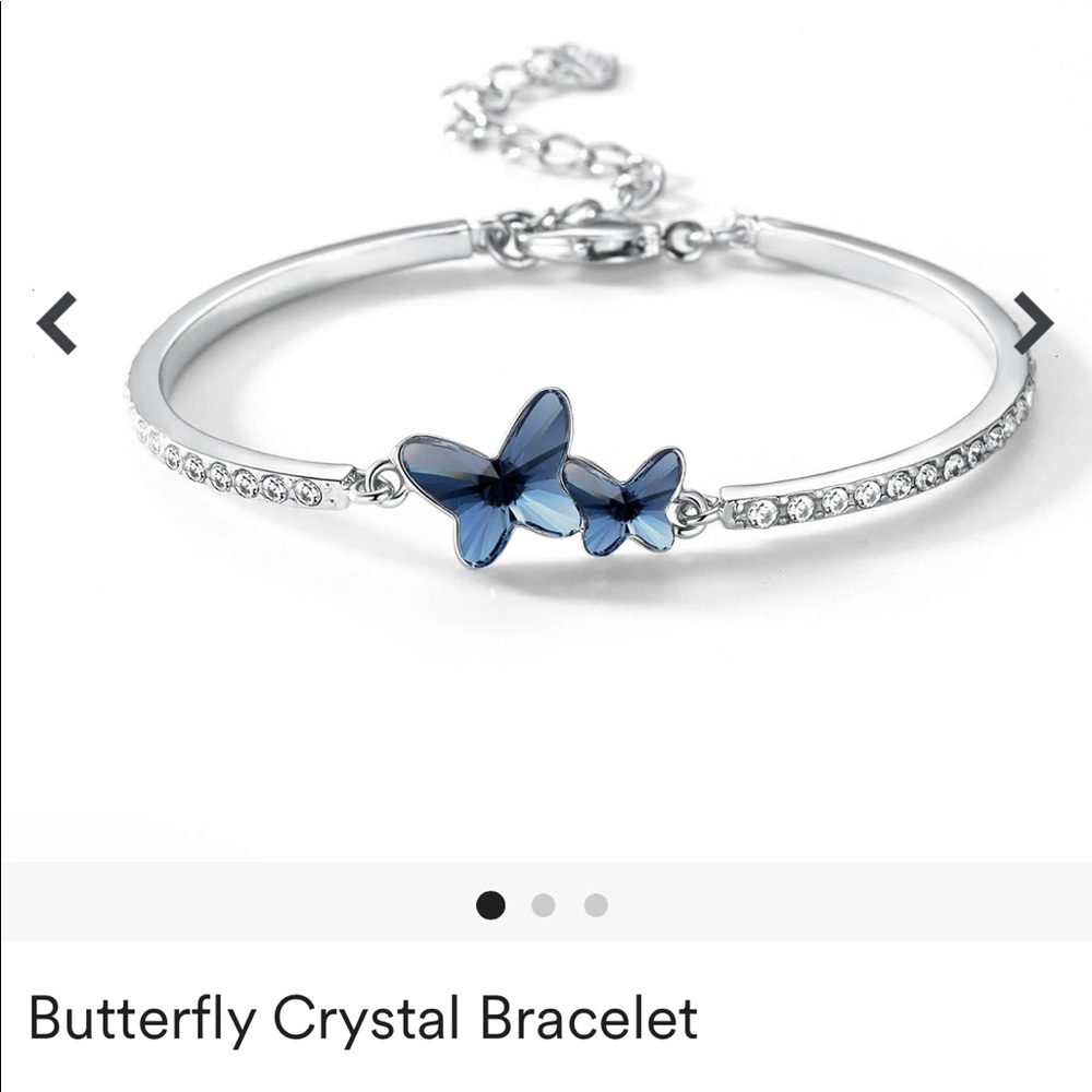 Butterfly crystal bracelet